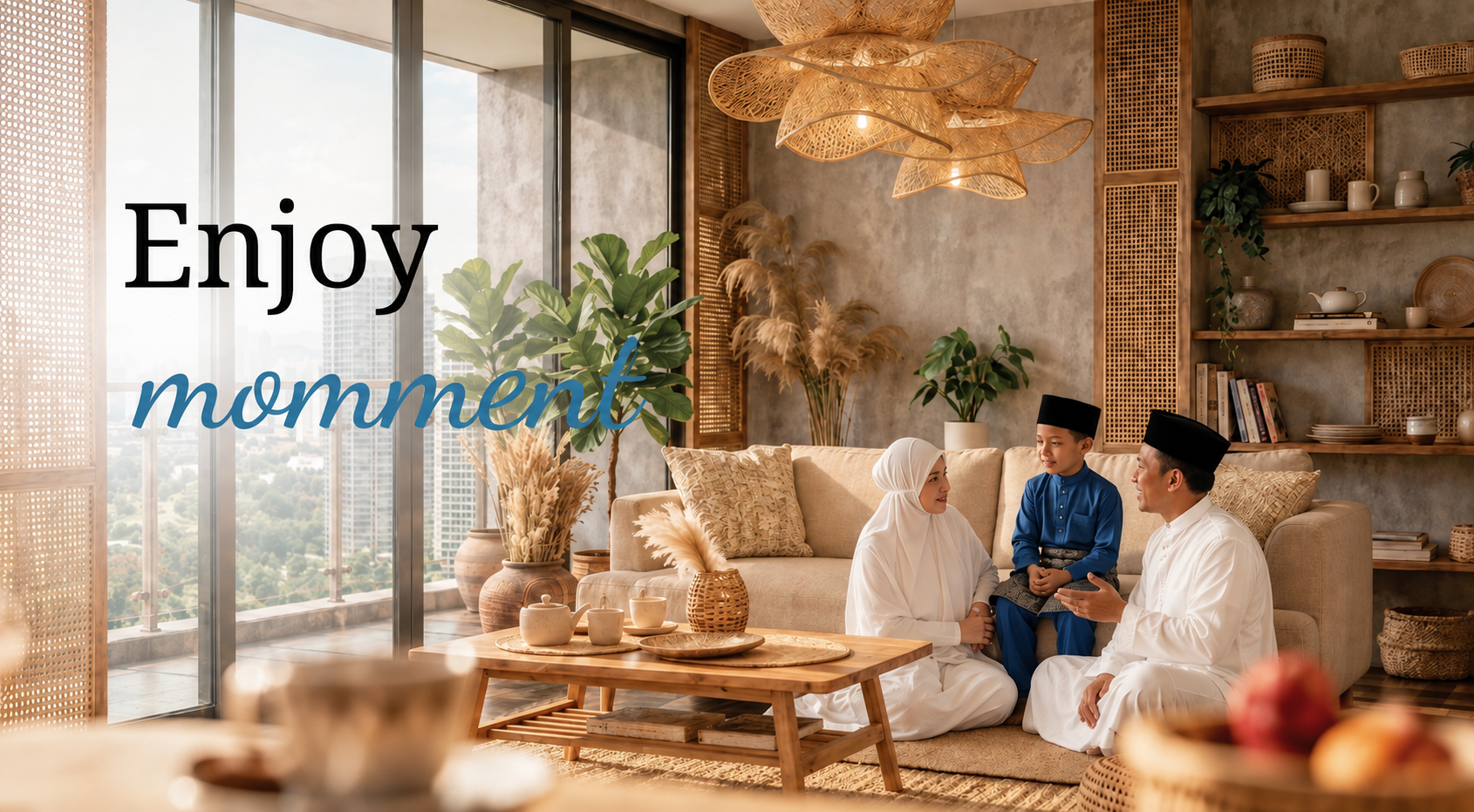 Enjoy Moment family living room scene